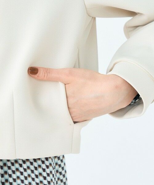 TOMORROWLAND / トゥモローランド ノーカラージャケット | リップルダンボール ライトクルーネックジャケット | 詳細8