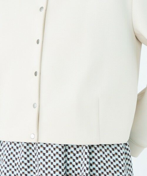 TOMORROWLAND / トゥモローランド ノーカラージャケット | リップルダンボール ライトクルーネックジャケット | 詳細9