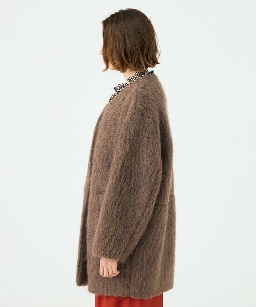 TOMORROWLAND / トゥモローランド その他アウター | フラッフィーシャギー Vカラーミドルコート | 詳細3