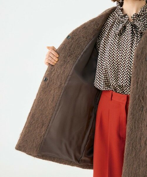 TOMORROWLAND / トゥモローランド その他アウター | フラッフィーシャギー Vカラーミドルコート | 詳細5