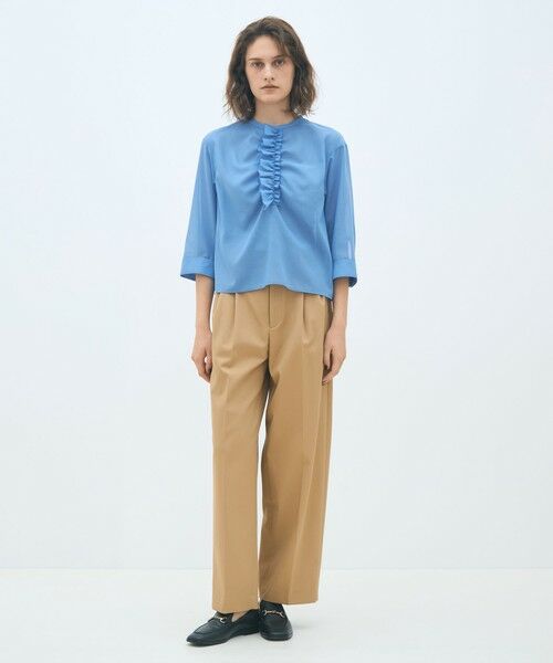 TOMORROWLAND / トゥモローランド シャツ・ブラウス（半袖以外） | ポリエステルウールボイル フリルブラウス | 詳細1