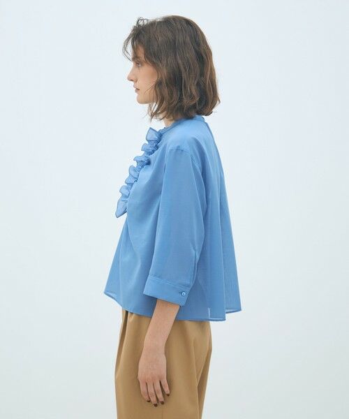 TOMORROWLAND / トゥモローランド シャツ・ブラウス（半袖以外） | ポリエステルウールボイル フリルブラウス | 詳細3
