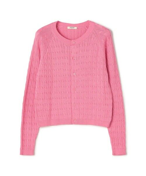 TOMORROWLAND / トゥモローランド カーディガン・ボレロ | ギザケーブル クルーネックカーディガン（33 ピンク）