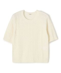 TOMORROWLAND / トゥモローランド ニット・セーター | ギザケーブル ハーフスリーブプルオーバー