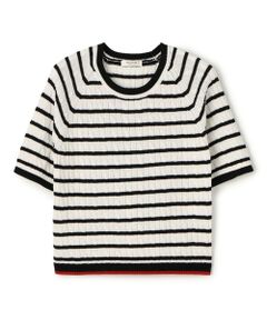 TOMORROWLAND / トゥモローランド ニット・セーター | ギザケーブル ハーフスリーブプルオーバー