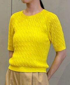 TOMORROWLAND / トゥモローランド ニット・セーター | ギザケーブル ハーフスリーブプルオーバー