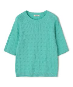 TOMORROWLAND / トゥモローランド ニット・セーター | ギザケーブル ハーフスリーブプルオーバー