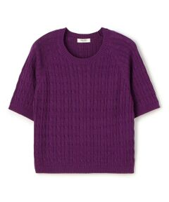 TOMORROWLAND / トゥモローランド ニット・セーター | ギザケーブル ハーフスリーブプルオーバー