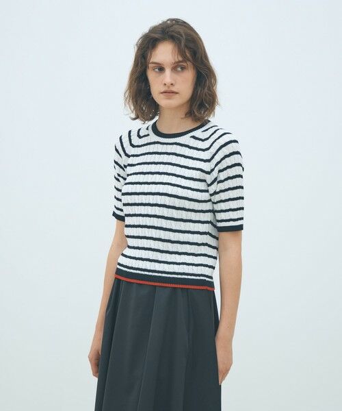 TOMORROWLAND / トゥモローランド ニット・セーター | ギザケーブル ハーフスリーブプルオーバー | 詳細16