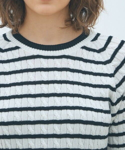 TOMORROWLAND / トゥモローランド ニット・セーター | ギザケーブル ハーフスリーブプルオーバー | 詳細5