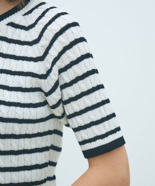 TOMORROWLAND / トゥモローランド ニット・セーター | ギザケーブル ハーフスリーブプルオーバー | 詳細6