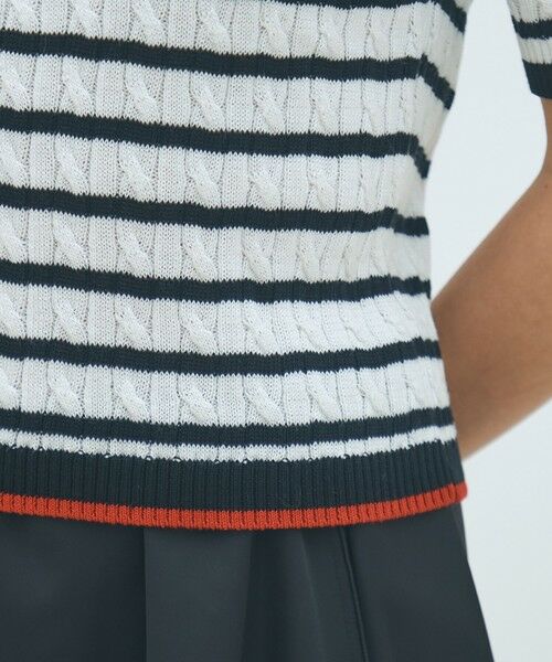 TOMORROWLAND / トゥモローランド ニット・セーター | ギザケーブル ハーフスリーブプルオーバー | 詳細7