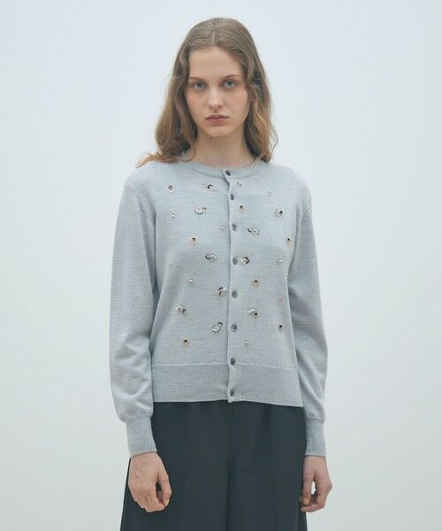 TOMORROWLAND / トゥモローランド カーディガン・ボレロ | ウールビジュー クルーネックカーディガン | 詳細2