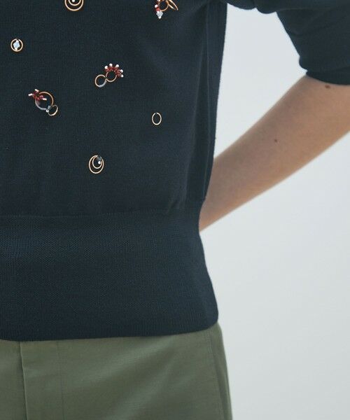 TOMORROWLAND / トゥモローランド ニット・セーター | ウールビジュー ハーフスリーブプルオーバー | 詳細7