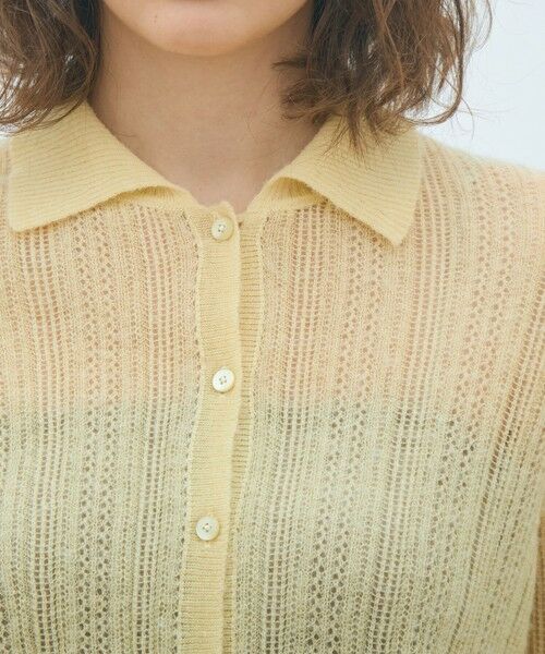 TOMORROWLAND / トゥモローランド カーディガン・ボレロ | レーシーアルパカブレンド ポロカーディガン | 詳細5