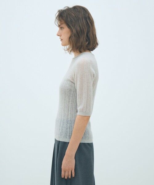 TOMORROWLAND / トゥモローランド ニット・セーター | レーシーアルパカブレンド ハーフスリーブプルオーバー | 詳細3