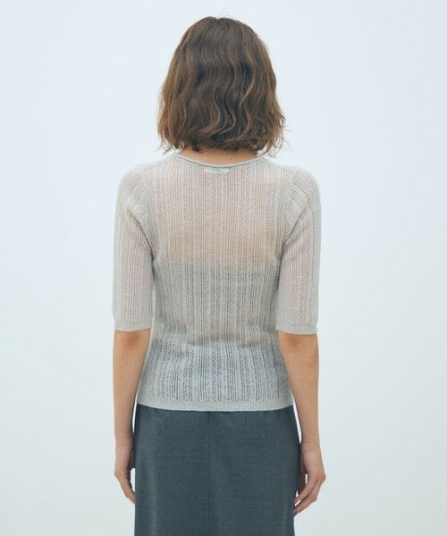 TOMORROWLAND / トゥモローランド ニット・セーター | レーシーアルパカブレンド ハーフスリーブプルオーバー | 詳細4