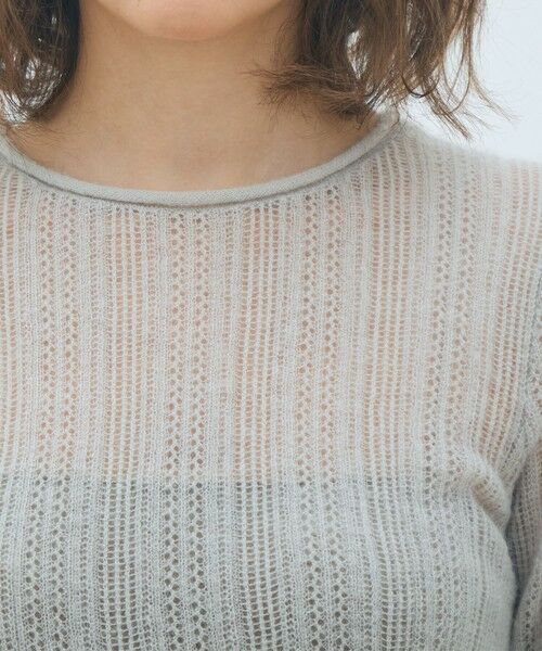 TOMORROWLAND / トゥモローランド ニット・セーター | レーシーアルパカブレンド ハーフスリーブプルオーバー | 詳細5