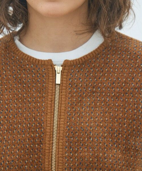 TOMORROWLAND / トゥモローランド カーディガン・ボレロ | シェニールジャカード ジップアップカーディガン | 詳細5