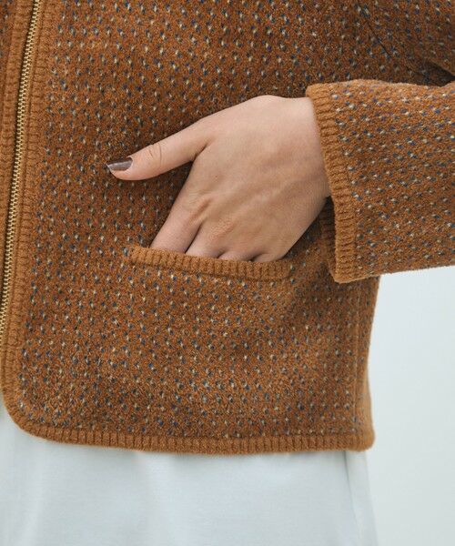 TOMORROWLAND / トゥモローランド カーディガン・ボレロ | シェニールジャカード ジップアップカーディガン | 詳細7