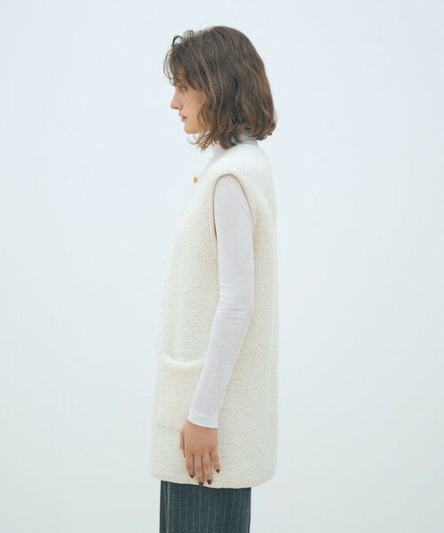 TOMORROWLAND / トゥモローランド ベスト | ムートン ロングジレ | 詳細3