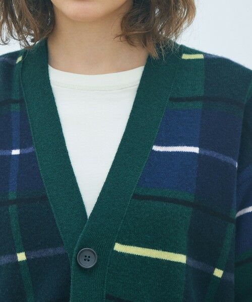 TOMORROWLAND / トゥモローランド カーディガン・ボレロ | NZ LAMBS プリント Vネックカーディガン | 詳細5