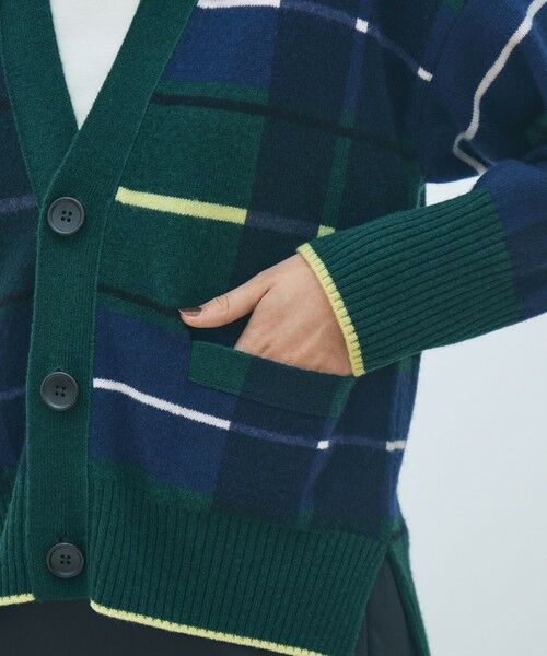 TOMORROWLAND / トゥモローランド カーディガン・ボレロ | NZ LAMBS プリント Vネックカーディガン | 詳細7
