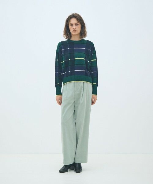 TOMORROWLAND / トゥモローランド ニット・セーター | NZ LAMBS プリント クルーネックプルオーバー | 詳細1