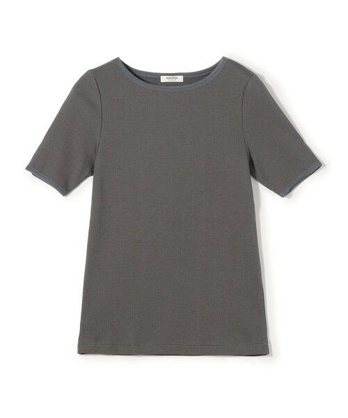 TOMORROWLAND/トゥモローランド コンビジャージー ハーフスリーブプルオーバー 17 チャコールグレー S(9号)