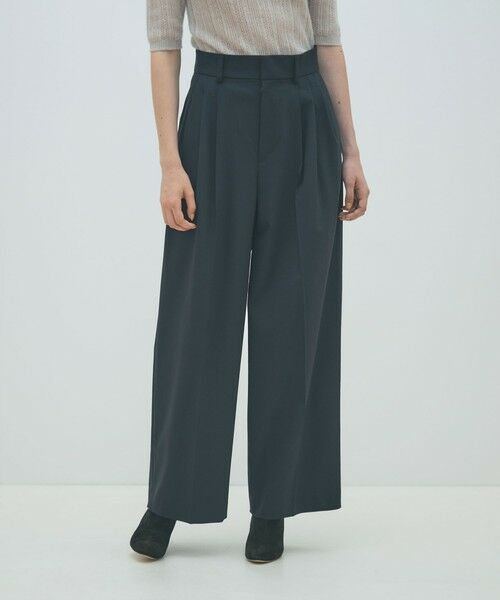 TOMORROWLAND / トゥモローランド スラックス・ドレスパンツ | ポリエステルウールストレッチ タックワイドパンツ | 詳細9