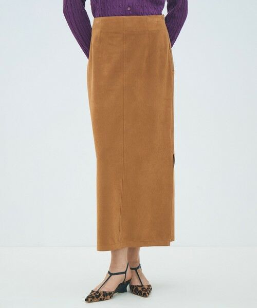 TOMORROWLAND / トゥモローランド ロング・マキシ丈スカート | フェイクスエード Iラインマキシスカート | 詳細2