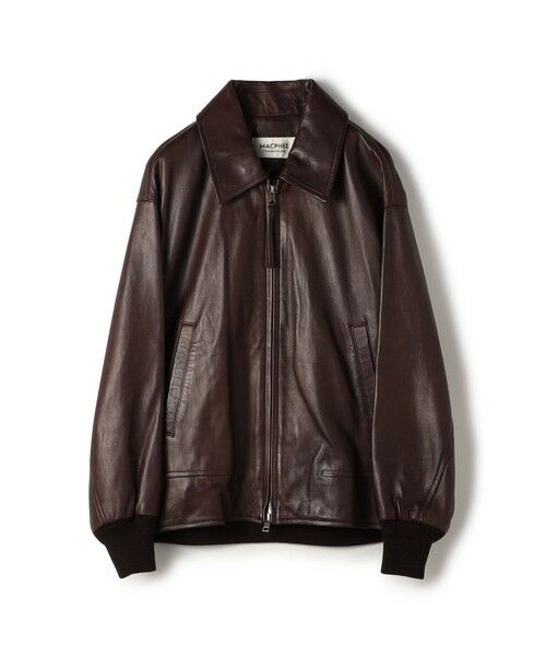 TOMORROWLAND/トゥモローランド シープレザー ブルゾン 49 ダークブラウン 36(9号)