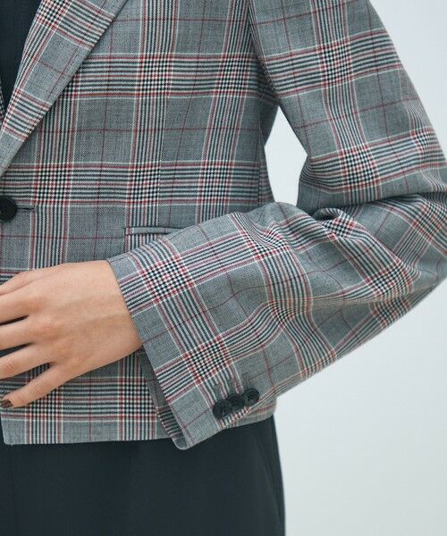 TOMORROWLAND / トゥモローランド テーラードジャケット | ライトウールチェックシングルブレストジャケット | 詳細7