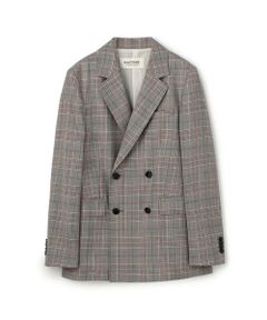 TOMORROWLAND / トゥモローランド テーラードジャケット | ライトウールチェック ダブルブレストジャケット