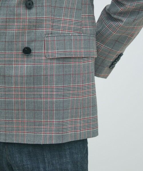 TOMORROWLAND / トゥモローランド テーラードジャケット | ライトウールチェック ダブルブレストジャケット | 詳細10