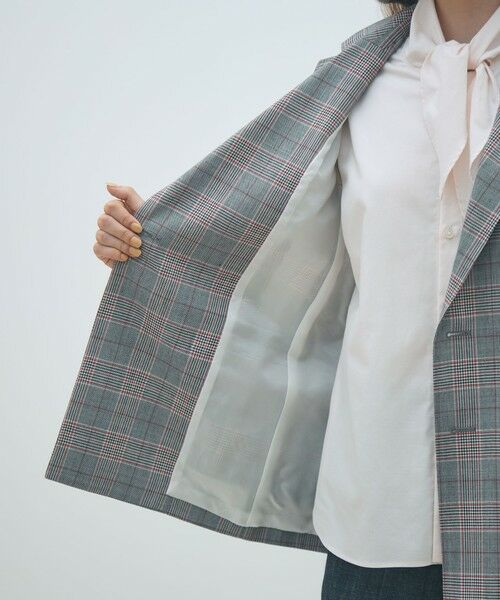 TOMORROWLAND / トゥモローランド テーラードジャケット | ライトウールチェック ダブルブレストジャケット | 詳細5