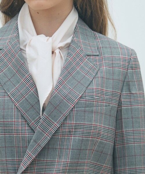 TOMORROWLAND / トゥモローランド テーラードジャケット | ライトウールチェック ダブルブレストジャケット | 詳細6