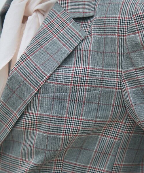 TOMORROWLAND / トゥモローランド テーラードジャケット | ライトウールチェック ダブルブレストジャケット | 詳細8