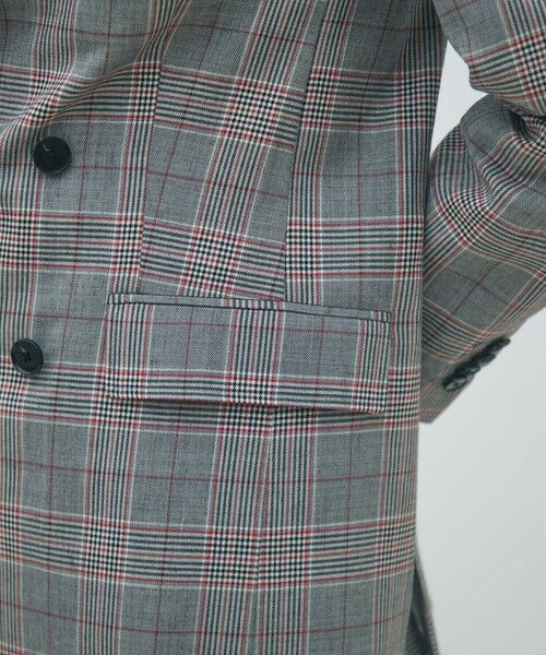 TOMORROWLAND / トゥモローランド テーラードジャケット | ライトウールチェック ダブルブレストジャケット | 詳細9