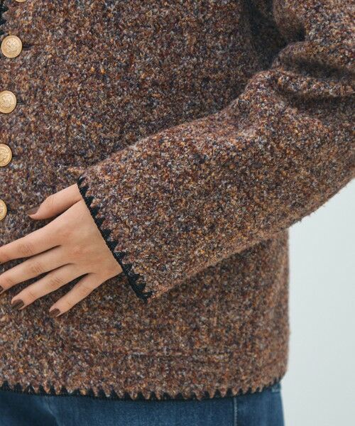 TOMORROWLAND / トゥモローランド ノーカラージャケット | スライバージャージー Vカラージャケット | 詳細7