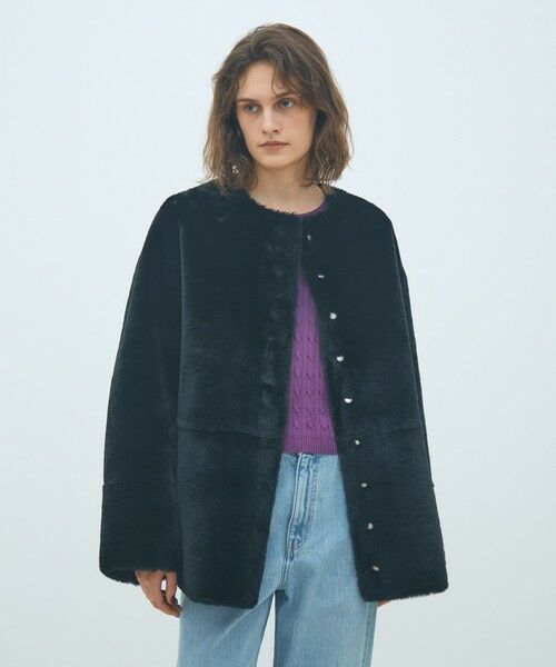 フェイクムートン リバーシブルショートコート （その他アウター