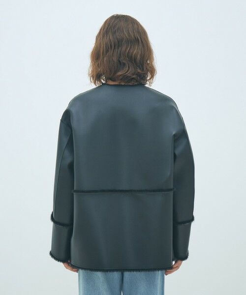 ムートンリバーシブルショートコート フェイクムートン リバーシブルショートコート | maison