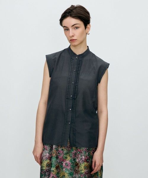 TOMORROWLAND / トゥモローランド シャツ・ブラウス | シャンブレータフタ ノースリーブブラウス | 詳細2