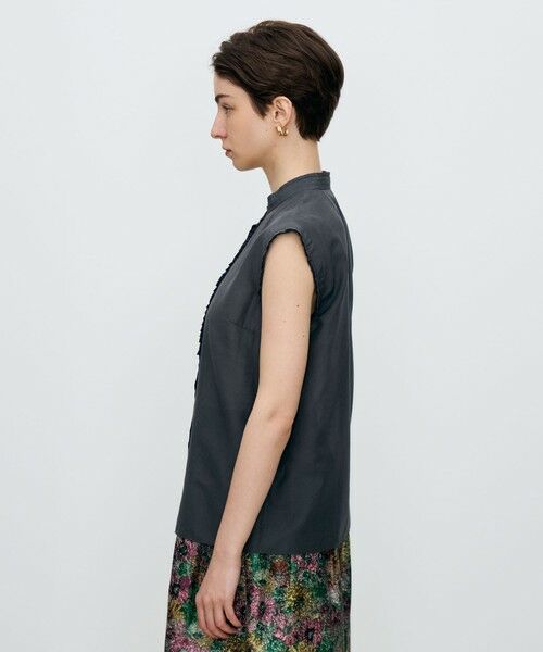 TOMORROWLAND / トゥモローランド シャツ・ブラウス | シャンブレータフタ ノースリーブブラウス | 詳細3