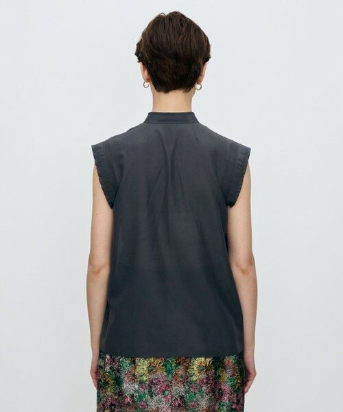 TOMORROWLAND / トゥモローランド シャツ・ブラウス | シャンブレータフタ ノースリーブブラウス | 詳細4