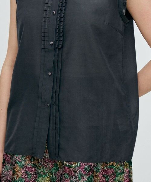 TOMORROWLAND / トゥモローランド シャツ・ブラウス | シャンブレータフタ ノースリーブブラウス | 詳細7