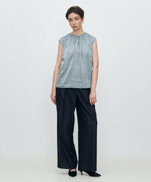 TOMORROWLAND / トゥモローランド シャツ・ブラウス | シャイニーシャンブレー スリーブレレスブラウス | 詳細1