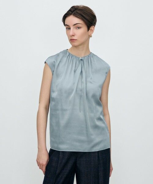 TOMORROWLAND / トゥモローランド シャツ・ブラウス | シャイニーシャンブレー スリーブレレスブラウス | 詳細2