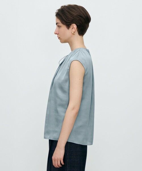 TOMORROWLAND / トゥモローランド シャツ・ブラウス | シャイニーシャンブレー スリーブレレスブラウス | 詳細3