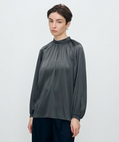 TOMORROWLAND / トゥモローランド シャツ・ブラウス（半袖以外） | ウォッシャブルシルク シャーリングカラーブラウス | 詳細2